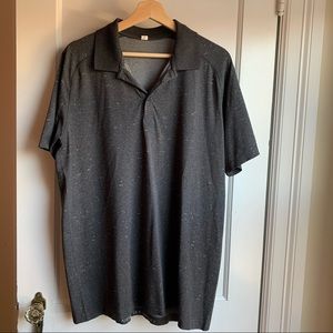 Lululemon Gray Metal Vent Polo